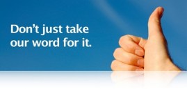 Customer testimonials